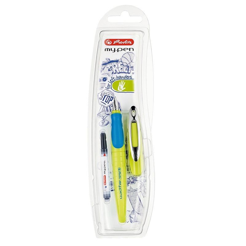 Stilou My Pen pentru stangaci, grip cauciuc anti-alunecare, rezerva cerneala, blister - imagine 4